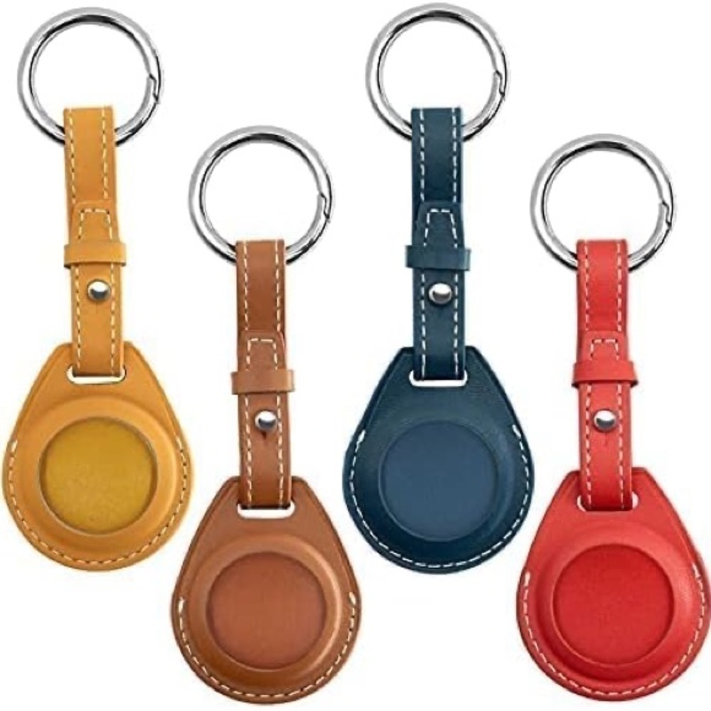 Set of 4 NWT Apple AirTag Leather Key Ring